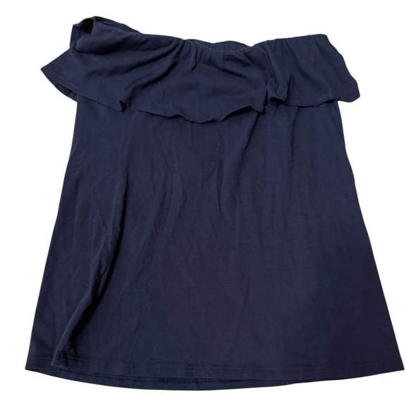 Lilly Pulitzer Strapless Ruffle Top | Navy Blue | Size XS - Picture 2 of 3